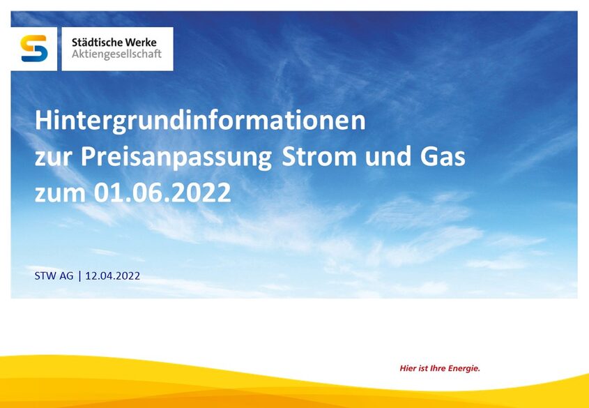 Informationen zur Preisanpassung von Strom und Gas in Kassel