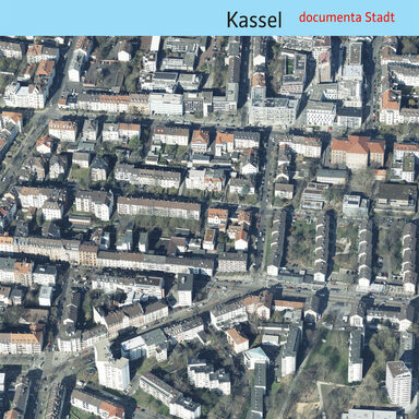 Titelblatt des Mietspiegels mit einem Luftbild von Kassel
