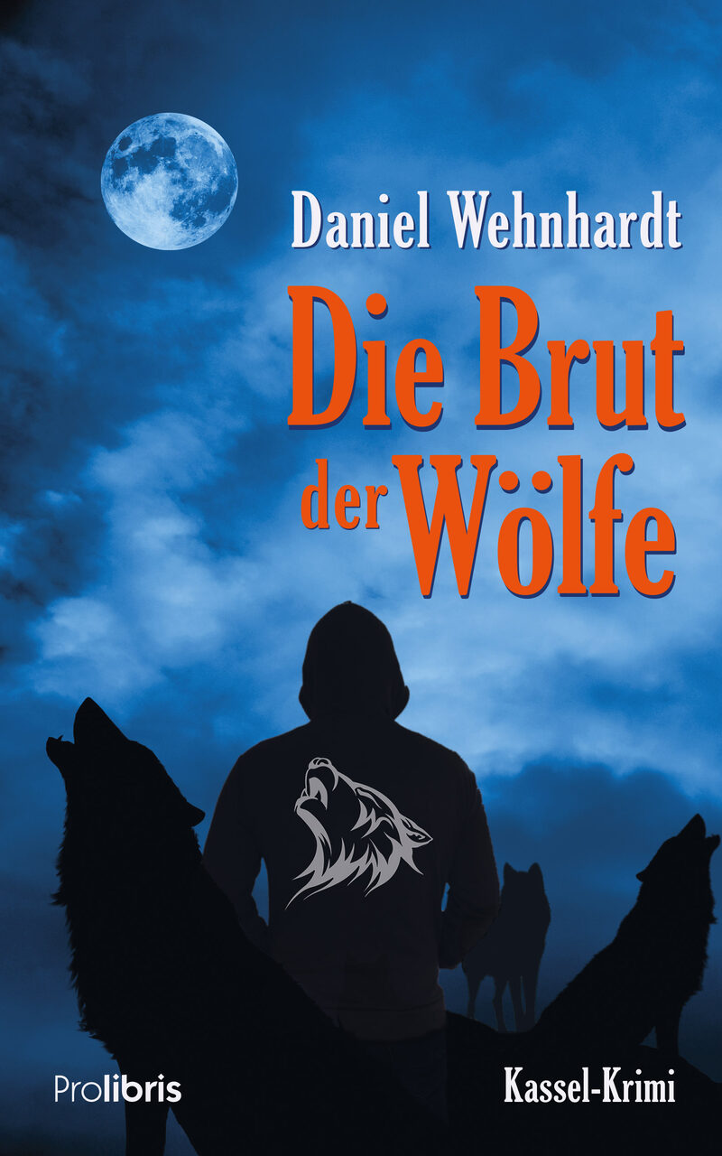 Buchcover mit Wölfen vor dem Vollmond