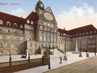 Das Rathaus auf einer alten Postkarte (vor 1926)