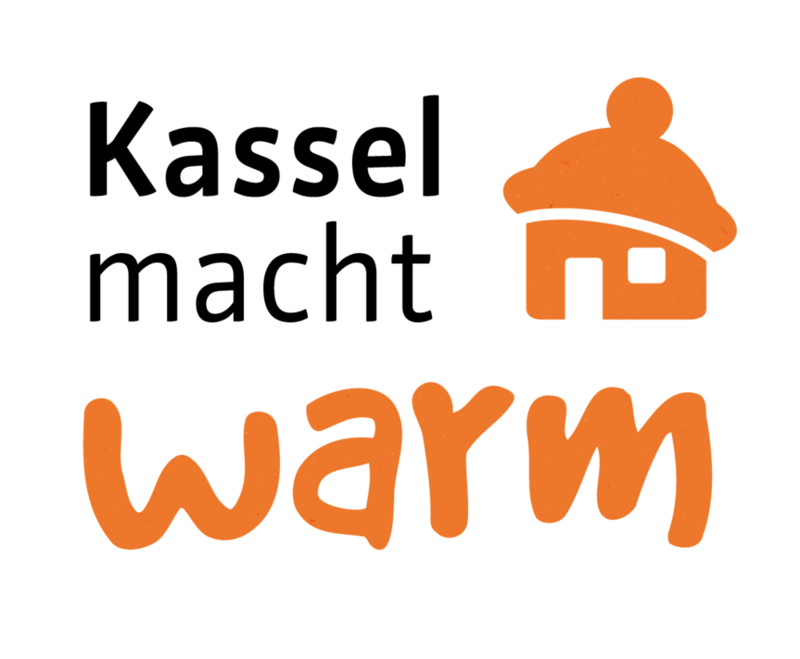 Wort-Bild-Marke von Kassel macht warm mit einem Haus mit Mütze drauf