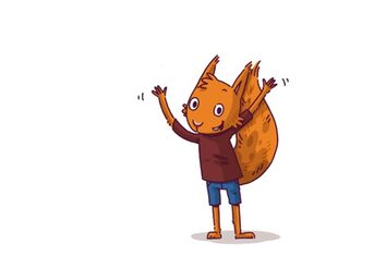 Das Bild zeigt eine Zeichnung eines Baumhörnchens