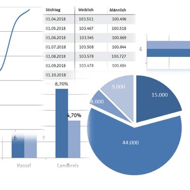 Statistik Kassel - Diagramme