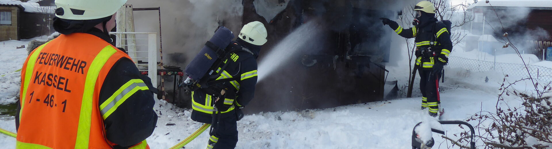 Feuerwehreinsatz im Winter