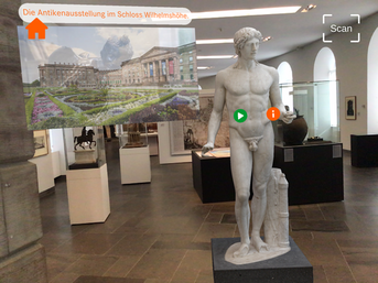 AR-App in der Kasseler Antikensammlung