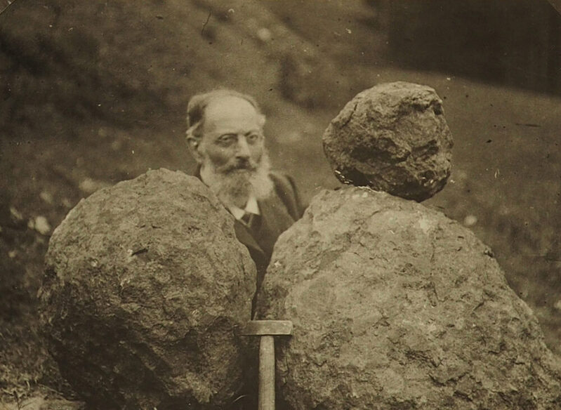 Prof. Dr. Hornstein, Kassel 1909. Olivin-Basalt - Breitenberg bei Heinebach.