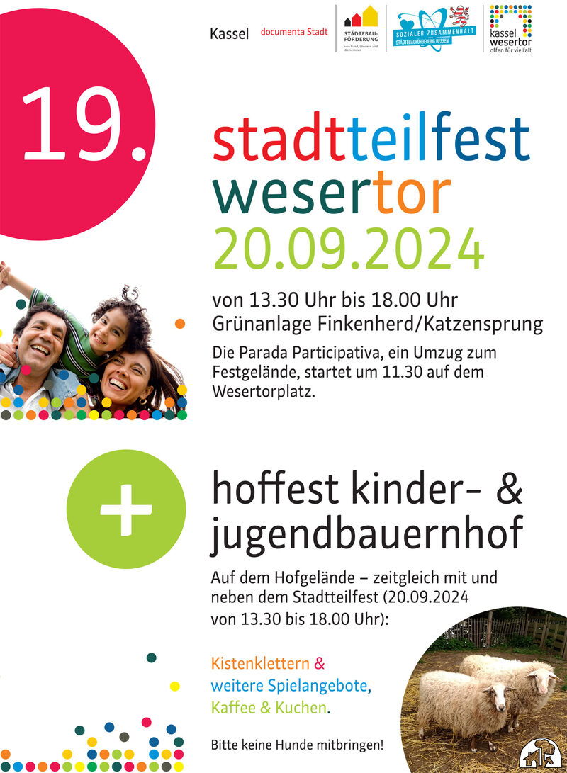 Ankündigungsplakat Stadtteilfest Wesertor am 20. September 2024