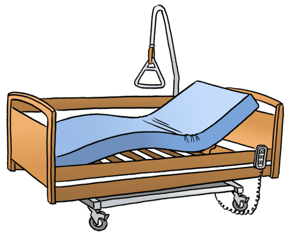 Abbildung eines Pflegebetts
