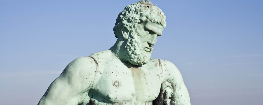 Herkules Figur, Detail