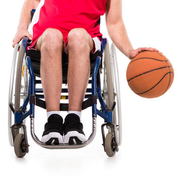 Sportler im Rollstuhl