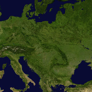Topographische Karte Europas